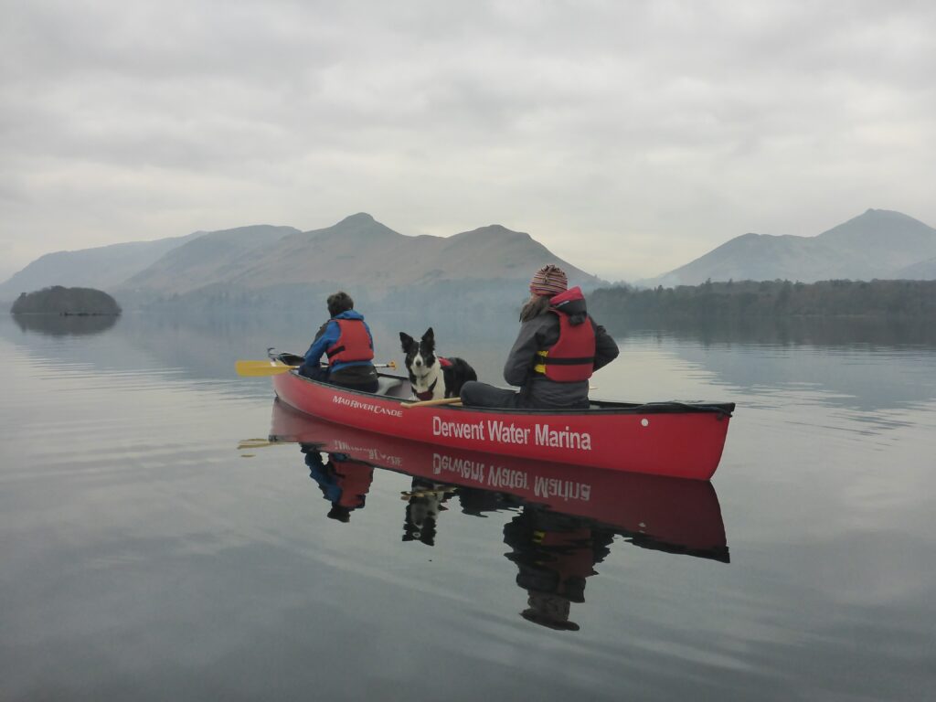 Canoeing on Derwent Water
